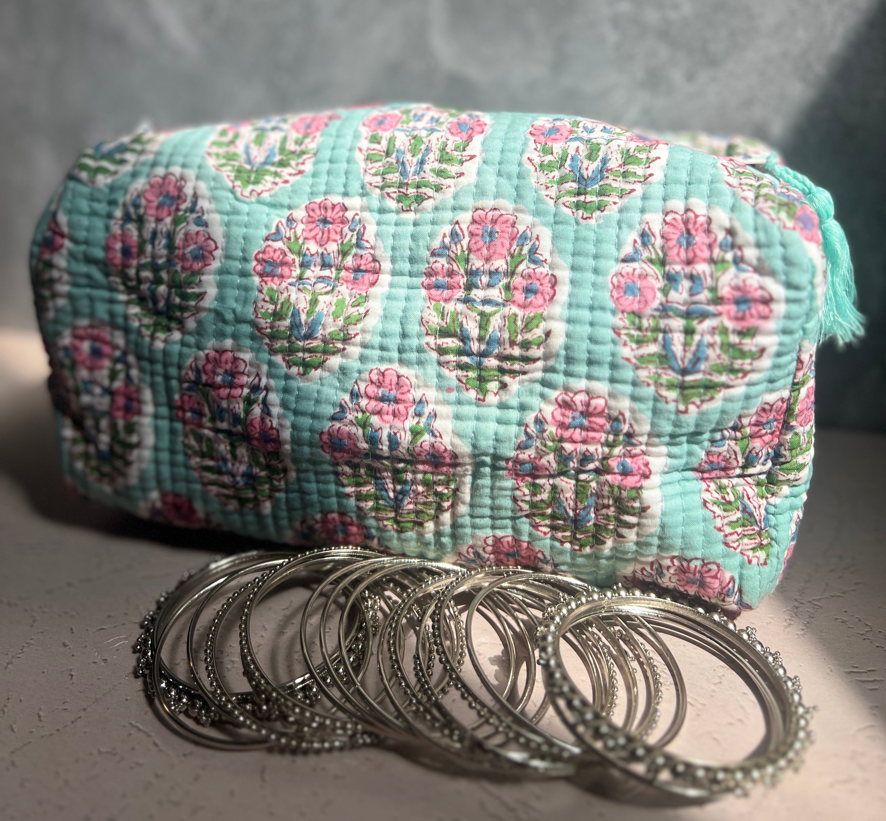 Block Print Cosmetic Bags