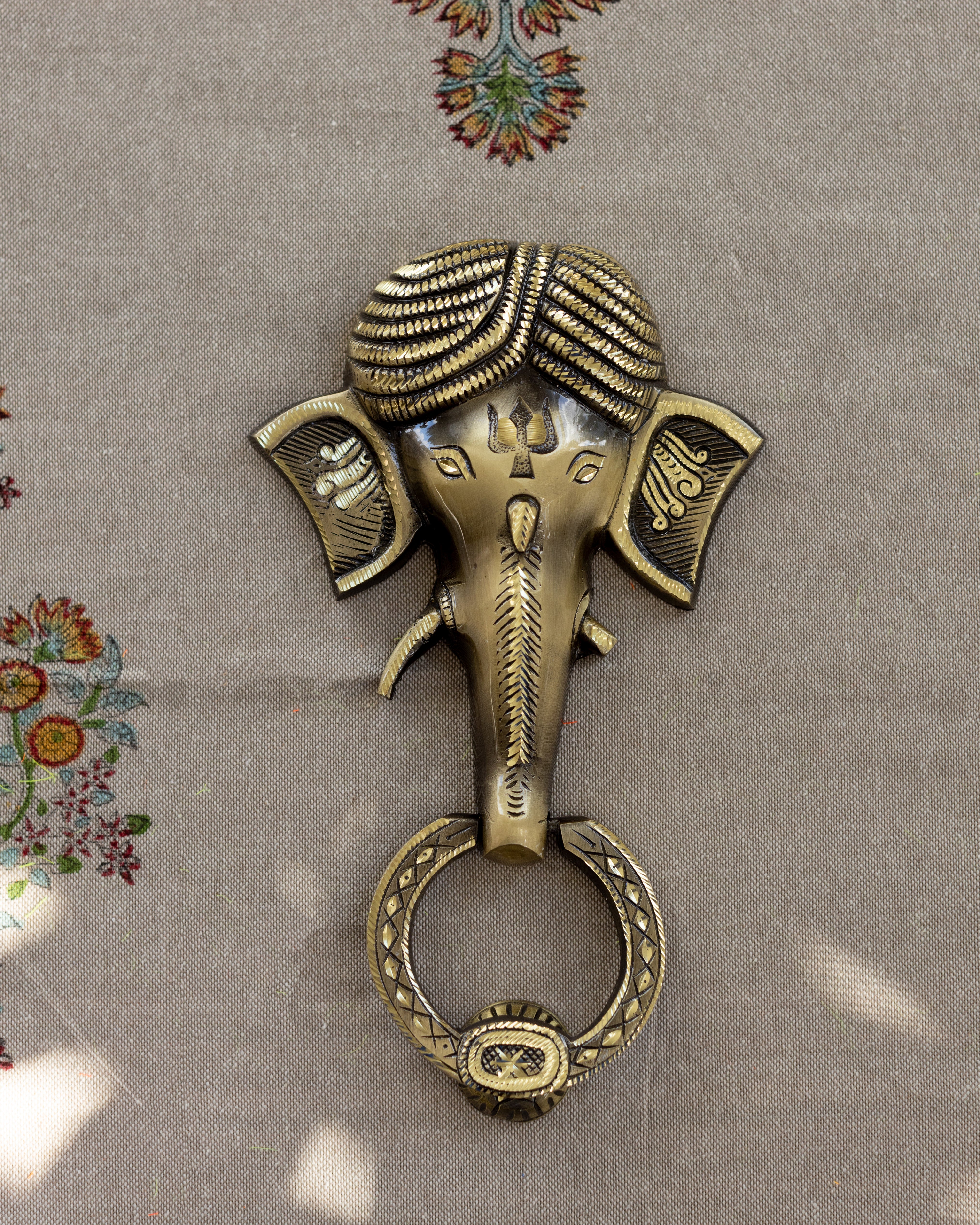 Antique Brass Lord Ganesha Door Knocker