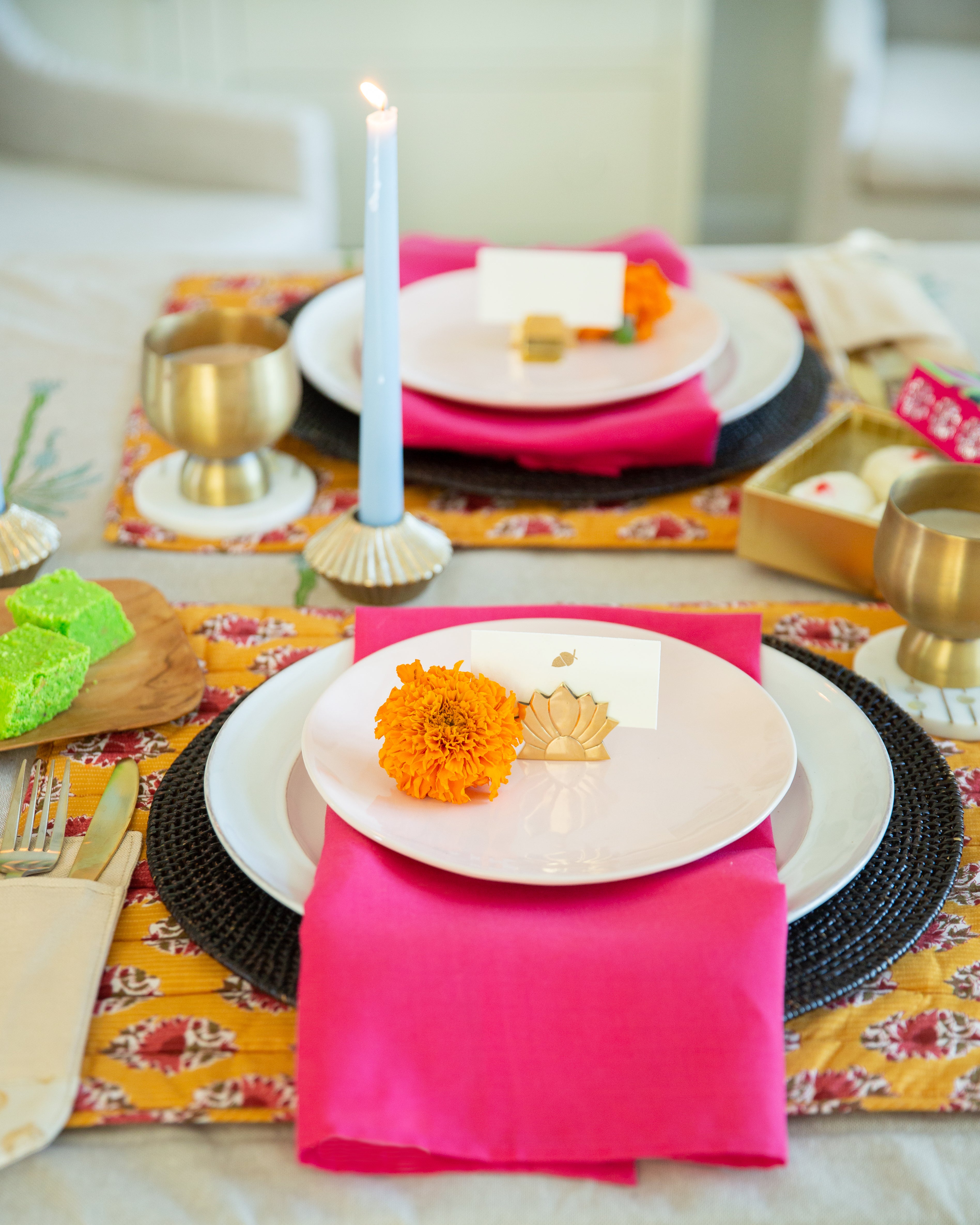 Anokhi Double Sided Placemat and Napkin Set