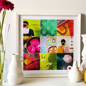 Multicolored Ethnic Patterns & Textures Collage Print by 108 Design