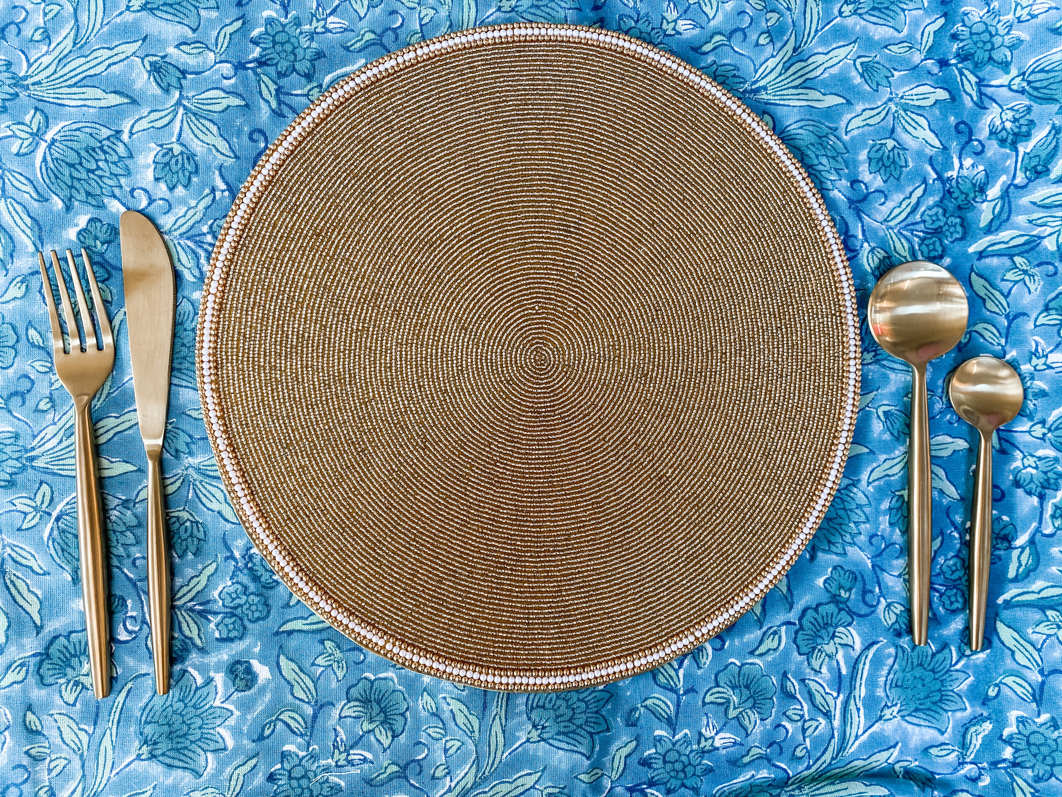 Gold Beaded Placemats