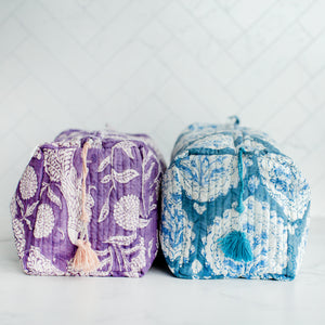 Block Print Cosmetic Bags