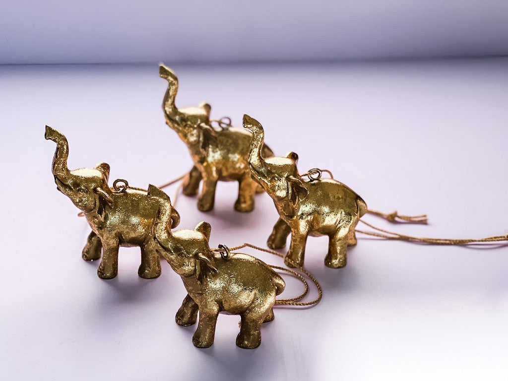 Elephant Ornaments (Set of 4)