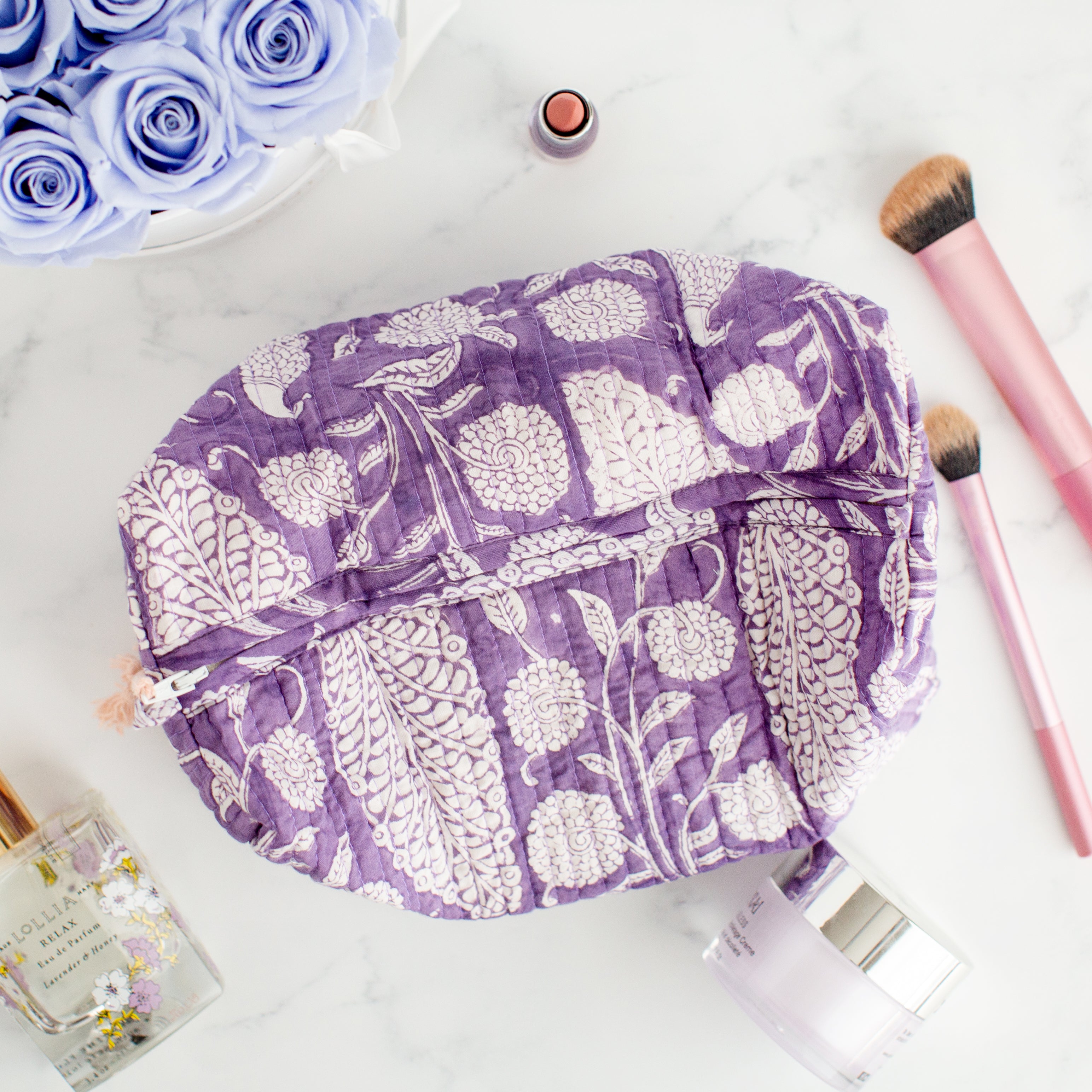 Block Print Cosmetic Bags