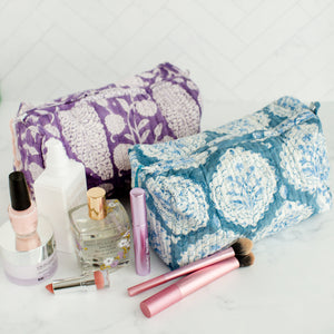 Block Print Cosmetic Bags