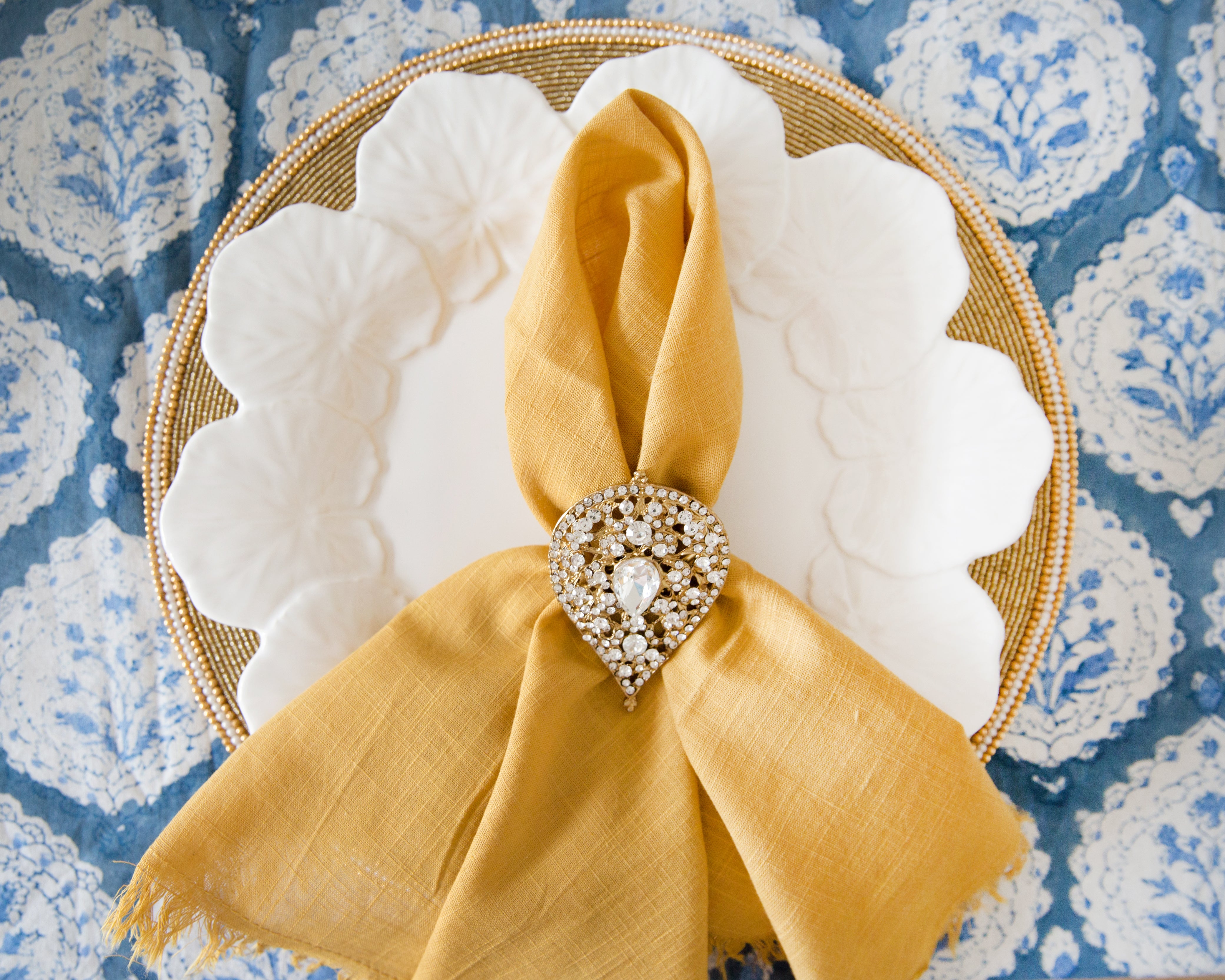 Gold Beaded Placemats