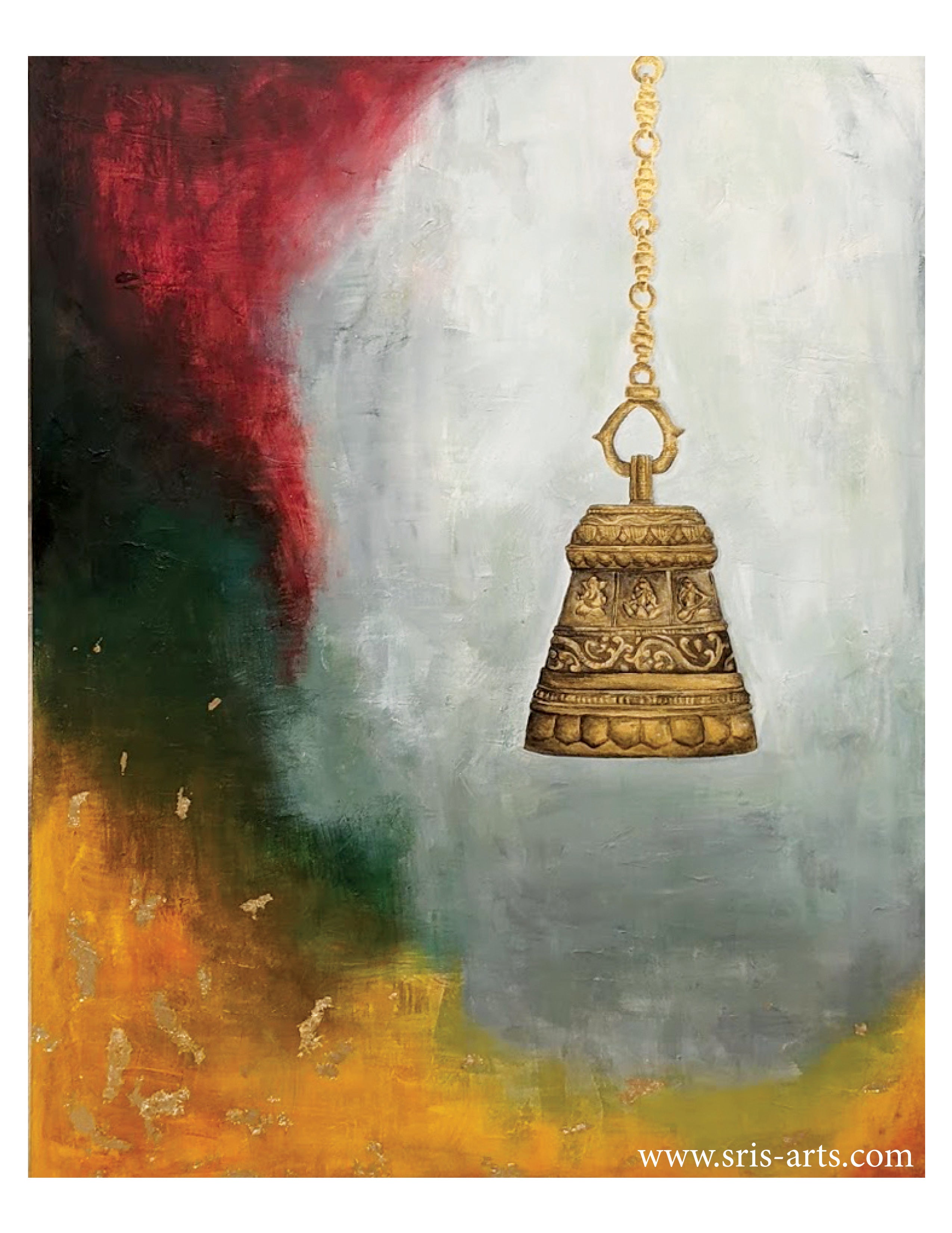 Prayer Bell Print by Sri's Arts